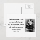 Carte Postale Citation Nietzsche 1b (Devant / Derrière)