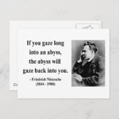 Carte Postale Citation Nietzsche 4b (Devant / Derrière)