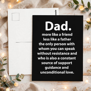 Carte Postale Citation Papa Noir et Blanc