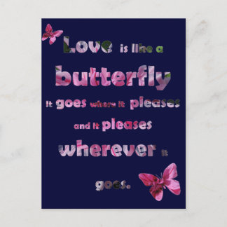 Carte postale Citation Papillon