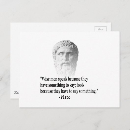 Carte Postale Citation Par Platon (Devant / Derrière)