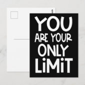 Carte Postale Citation Positive Vous Êtes Votre Seule Limite Bla (Devant / Derrière)