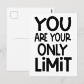 Carte Postale Citation Positive Vous Êtes Votre Seule Limite Noi (Devant / Derrière)