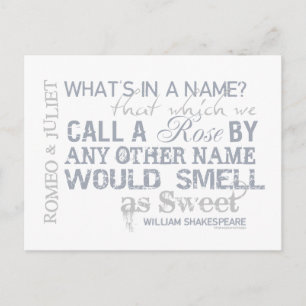 Carte Postale Citation Romeo & Juliet Name