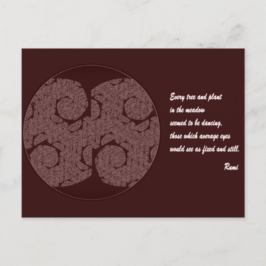 Carte postale Citation Rumi. Conception de l'arbre (Devant)