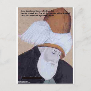 Carte Postale Citation Rumi "Obstacles De L'Amour" Sur Les Cadea