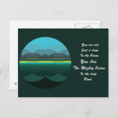 Carte postale Citation Rumi. Ocean Mandala Design (Devant / Derrière)