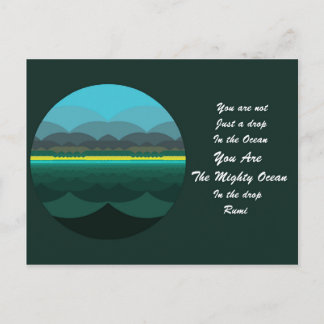 Carte postale Citation Rumi. Ocean Mandala Design