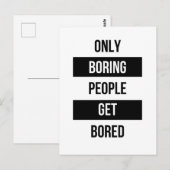 Carte Postale Citation sarcastique audacieuse SEULS les gens enn (Devant / Derrière)