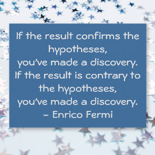 Carte Postale Citation scientifique citable par Enrico Fermi sur