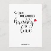 Carte postale Citation "Servir l'un l'autre" (Devant)