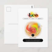 Carte Postale Citation Signe du zodiaque Lion Moderne | Élément  (Devant / Derrière)