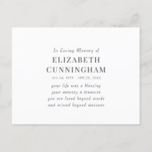 Citation simple moderne de mémorial en mémoire aff