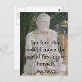 Carte Postale Citation Socrates Inspirationnelle (Devant / Derrière)
