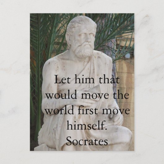 Carte Postale Citation Socrates Inspirationnelle (Devant)
