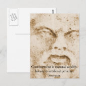 Carte Postale Citation Socrates Inspirationnelle (Devant / Derrière)