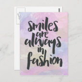 Carte Postale Citation Souriante De Mode (Devant / Derrière)