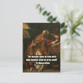 Carte Postale Citation spirituelle catholique Saint-Augustin (Debout devant)