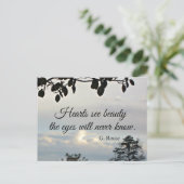 Carte Postale Citation sur la beauté intérieure (Debout devant)