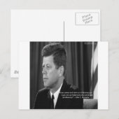 Carte Postale Citation sur la différence/diversité JFK (Devant / Derrière)