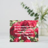 Carte Postale Citation sur la pensée positive d'Abraham Lincoln. (Debout devant)