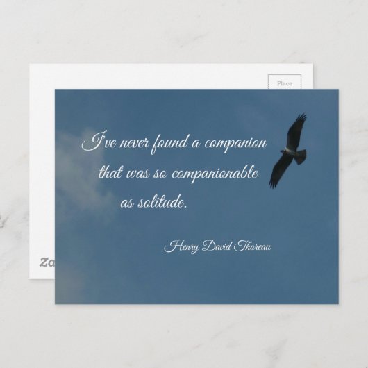 Carte Postale Citation sur la solitude (Devant / Derrière)