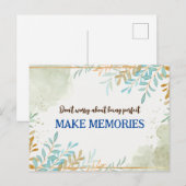 Carte Postale Citation sur le fait de ne pas s'inquiéter pour êt (Devant / Derrière)