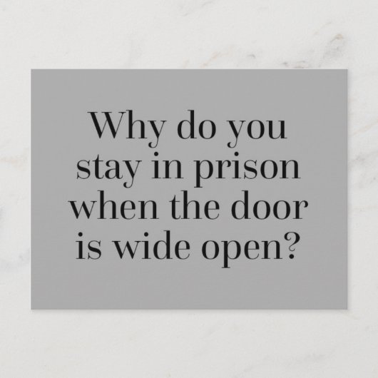 Carte Postale Citation Sur Le Maintien En Prison (Devant)