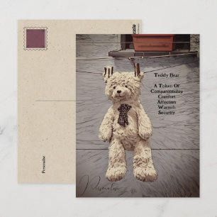 Carte Postale Citation symbolique de nounours vintage mignon