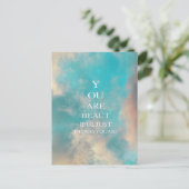 Carte Postale Citation turquoise Sky Blue Love (Debout devant)