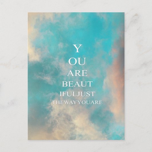 Carte Postale Citation turquoise Sky Blue Love (Devant)