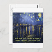 Carte Postale Citation Van Gogh Courage (Devant / Derrière)