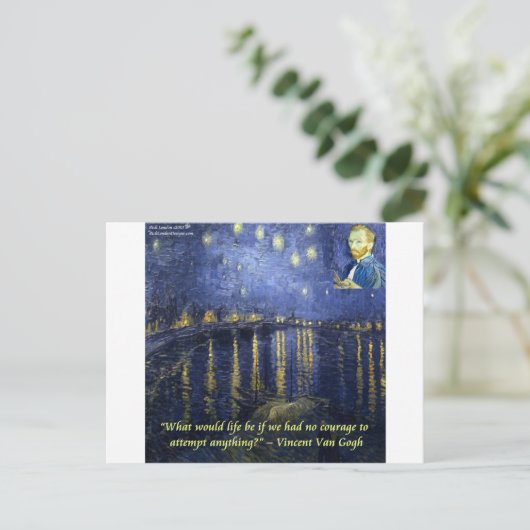 Carte Postale Citation Van Gogh Courage (Debout devant)