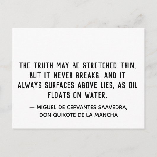 Carte Postale Citation Vérité Ne Rompt Jamais (Devant)