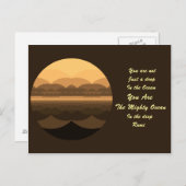 Carte postale Citation Vie Rumi. Conception Mandal (Devant / Derrière)