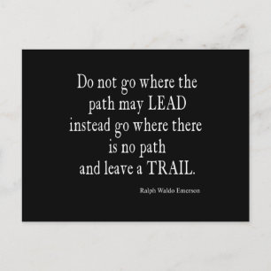 Carte Postale Citation vintage Emerson Inspirational Leadership