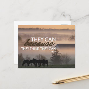 Carte Postale Citation Virgile Inspirationnelle "Ils peuvent"