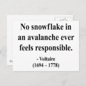 Carte Postale Citation Voltaire 6a (Devant / Derrière)