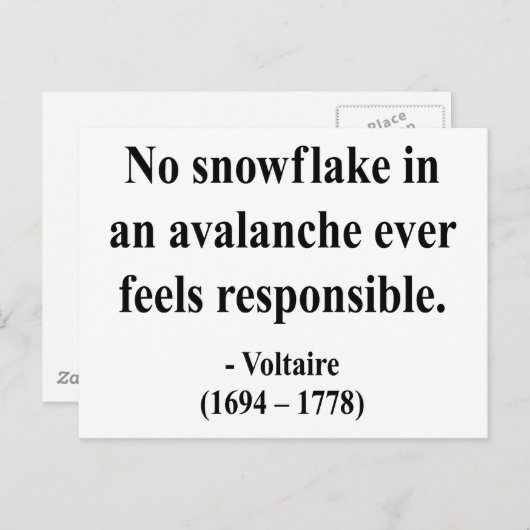 Carte Postale Citation Voltaire 6a (Devant / Derrière)