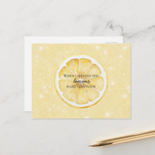 Carte Postale Citation White Life Vous Donne Des Citrons Paillet