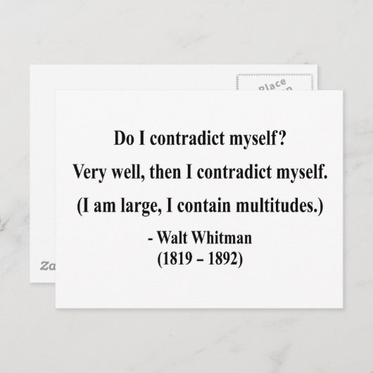 Carte Postale Citation Whitman 6a (Devant / Derrière)