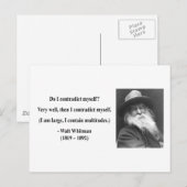 Carte Postale Citation Whitman 6b (Devant / Derrière)