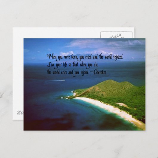 Carte Postale Citations amérindiennes (Devant / Derrière)