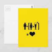 Carte Postale Citations Amour Drôle (Devant / Derrière)