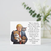 Carte Postale Citations amusantes de Donald Trump | Débat 2024 (Debout devant)