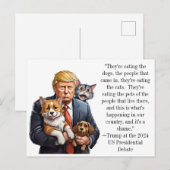 Carte Postale Citations amusantes de Donald Trump | Débat 2024 (Devant / Derrière)
