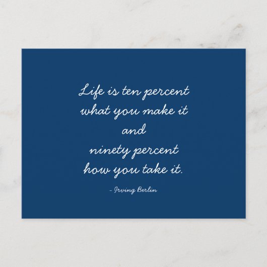 Carte Postale Citations - Conseils et observations - Vie (Devant)