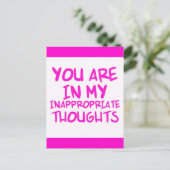 CARTE POSTALE CITATIONS COQUINES VOUS ÊTES DANS MES PENSÉES INAP (Debout devant)