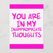 CARTE POSTALE CITATIONS COQUINES VOUS ÊTES DANS MES PENSÉES INAP (Devant)