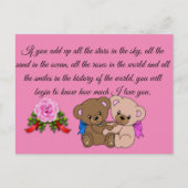 Carte Postale citations d'amour (Devant)